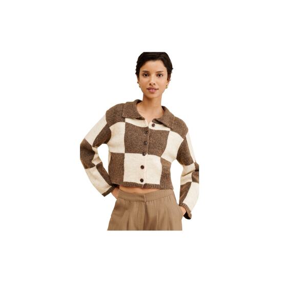 Free People XS Moon River Cropped Cardigan Knit Open Front Sweater - Picture 1 of 9